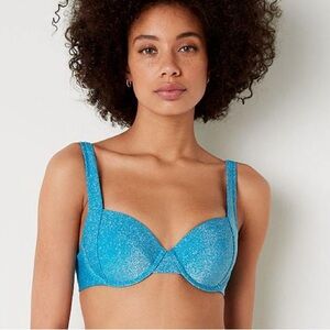 Victoria’s secret blue sparkle bikini top